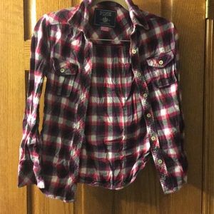 Victoria’s Secret pink flannel shirt
